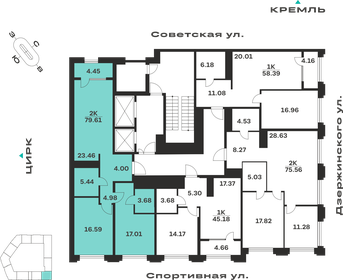 Квартира 79,6 м², 2-комнатная - изображение 2