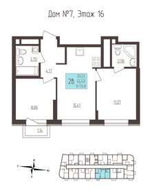 Квартира 47,6 м², 2-комнатная - изображение 1