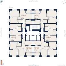 Квартира 55,7 м², 1-комнатная - изображение 2