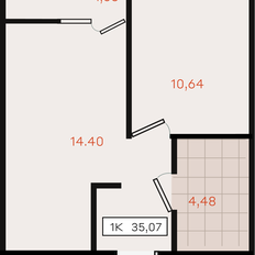 Квартира 35,1 м², 1-комнатная - изображение 2