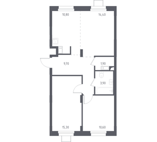 Квартира 66,8 м², 2-комнатные - изображение 1