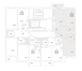 Квартира 58,2 м², 2-комнатная - изображение 2