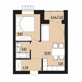 Квартира 38,2 м², 2-комнатная - изображение 1