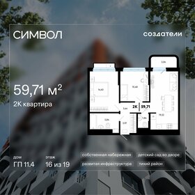 Квартира 59,7 м², 2-комнатная - изображение 1
