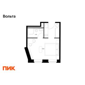 Квартира 21,4 м², студия - изображение 1