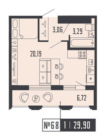 Квартира 29,9 м², студия - изображение 1