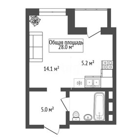 Квартира 28 м², студия - изображение 2