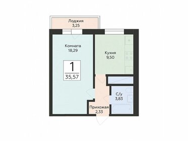 Квартира 36,4 м², 1-комнатная - изображение 1