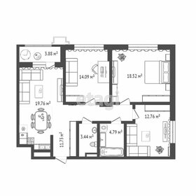 Квартира 93 м², 3-комнатная - изображение 1
