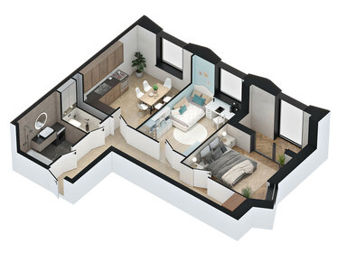 Квартира 57,8 м², 2-комнатная - изображение 2