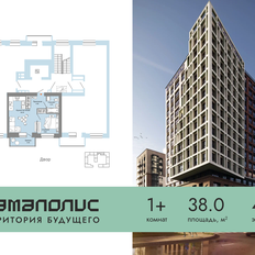 Квартира 38 м², 1-комнатная - изображение 2