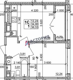 Квартира 36,5 м², 1-комнатная - изображение 1