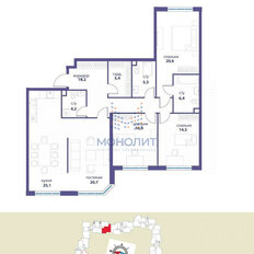 Квартира 137 м², 4-комнатная - изображение 3