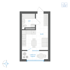 Квартира 20,1 м², студия - изображение 2