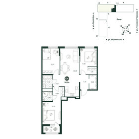 Квартира 90,5 м², 4-комнатная - изображение 1