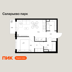 Квартира 39,9 м², 1-комнатная - изображение 1