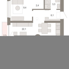 Квартира 67,4 м², 2-комнатная - изображение 3