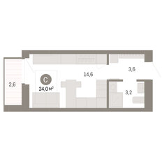 Квартира 24 м², студия - изображение 3