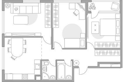 Квартира 86,5 м², 3-комнатная - изображение 1