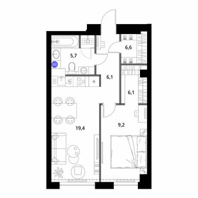 Квартира 45,5 м², 1-комнатная - изображение 2
