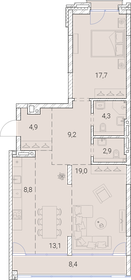 Квартира 88,3 м², 3-комнатная - изображение 1