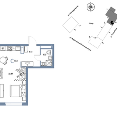 Квартира 32,2 м², студия - изображение 3