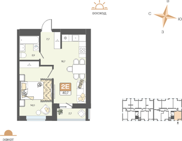 Квартира 40,7 м², 2-комнатная - изображение 2