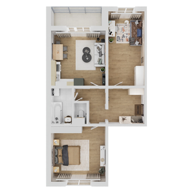Квартира 72,9 м², 3-комнатная - изображение 1