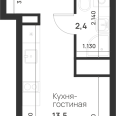 Квартира 21,3 м², студия - изображение 2