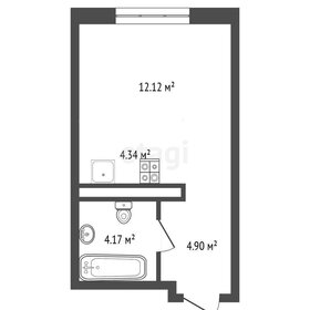 Квартира 26 м², студия - изображение 1