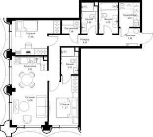 Квартира 73,2 м², 2-комнатная - изображение 2