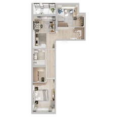 Квартира 60,2 м², 2-комнатная - изображение 2