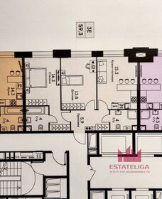 Квартира 59,3 м², 2-комнатная - изображение 1