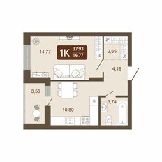 Квартира 37,9 м², 1-комнатная - изображение 2