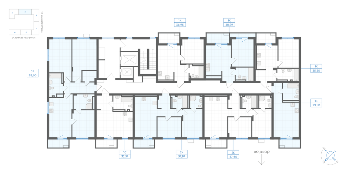 60,4 м², 3-комнатная квартира 6 000 000 ₽ - изображение 89