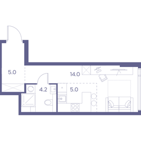 Квартира 28,2 м², студия - изображение 1