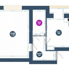 Квартира 34,6 м², 1-комнатная - изображение 4