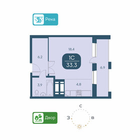 Квартира 36,7 м², 1-комнатная - изображение 1