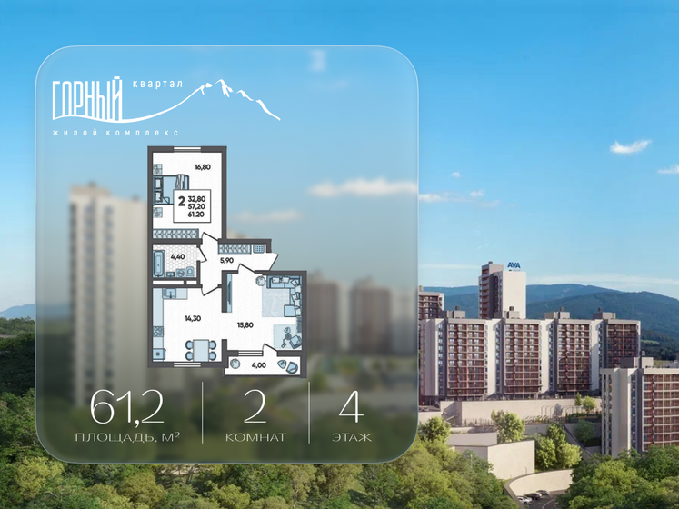 72 м², 2-комнатная квартира 14 200 000 ₽ - изображение 57