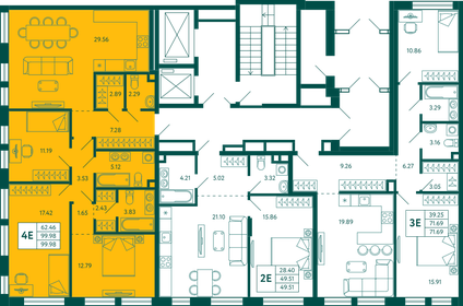 Квартира 100 м², 3-комнатная - изображение 2