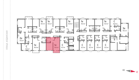 Квартира 36,4 м², 1-комнатная - изображение 3