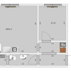 Квартира 34,2 м², 2-комнатная - изображение 1