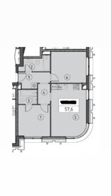 Квартира 57,6 м², 2-комнатная - изображение 1