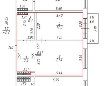 Квартира 52,3 м², 1-комнатная - изображение 1