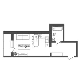 Квартира 32,1 м², студия - изображение 2