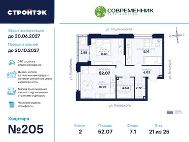 Квартира 52,1 м², 2-комнатная - изображение 1