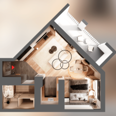 Квартира 43,5 м², студия - изображение 4