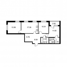 Квартира 78,7 м², 3-комнатная - изображение 1