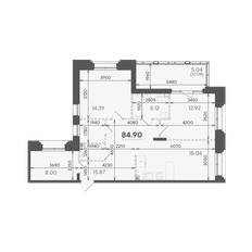 Квартира 84,9 м², 3-комнатная - изображение 4