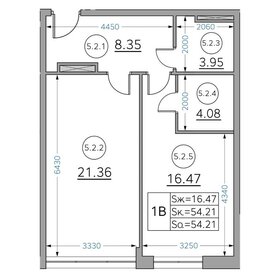 Квартира 54,5 м², студия - изображение 1